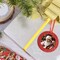 Wrapables Christmas Holiday Glittery Felt Photo Frame Ornaments (Set of 12), Red and Silver Circle